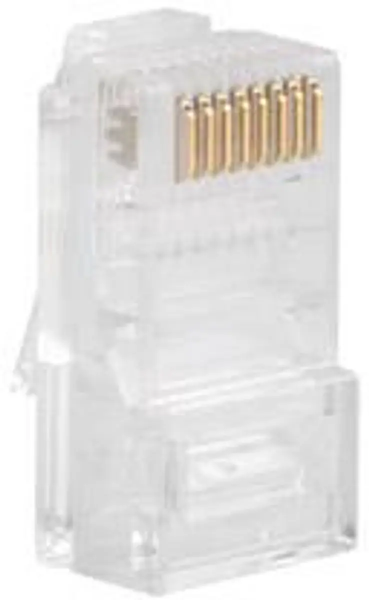 Lanberg 8P8C CAT6 Connector PLU-5000 - Transparant/Rood - afbeelding 5 van 6