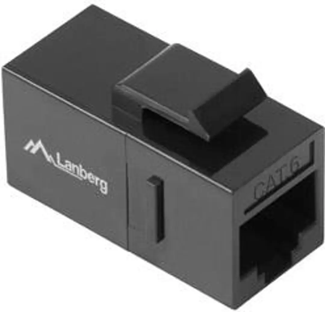 Lanberg Keystone RJ45 Kat.6 Koppelstuk KSU6-3000 - Zwart - afbeelding 2 van 3