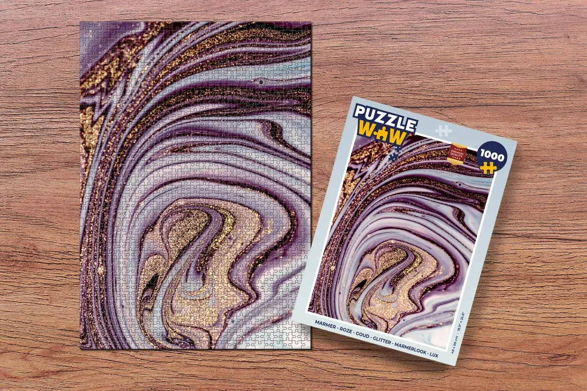 PuzzleWow Marmerlook Legpuzzel 1000 Stuks - Multicolor