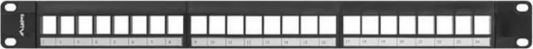 Lanberg PPKS-1024-B Configureerbaar Patchpaneel 24x RJ45 - 1U - Transparent
