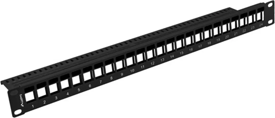 Lanberg PPKS-1024-B Configureerbaar Patchpaneel 24x RJ45 - 1U - Transparent