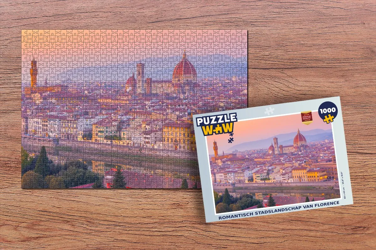 PuzzleWow Florence Legpuzzel 1000 Stuks - Multicolor