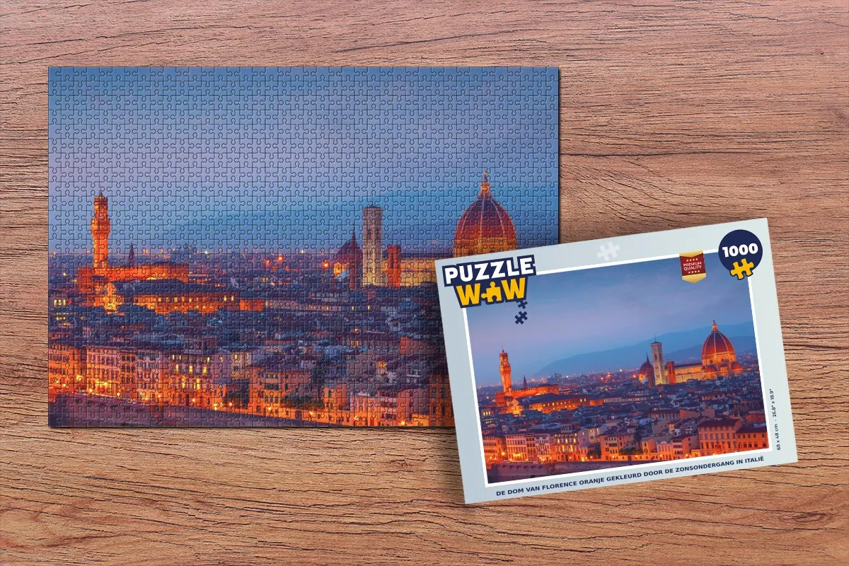 PuzzleWow Florence Legpuzzel 1000 Stuks - Multicolor
