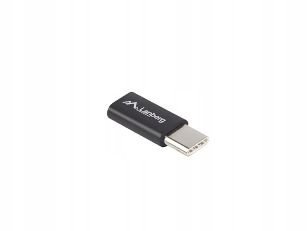 Lanberg AD-UC-UM-02 USB-C naar Micro-USB Kabel - Zwart - afbeelding 2 van 4
