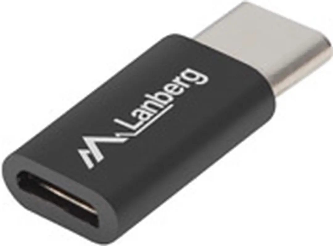 Lanberg AD-UC-UM-02 USB-C naar Micro-USB Kabel - Zwart - afbeelding 3 van 4