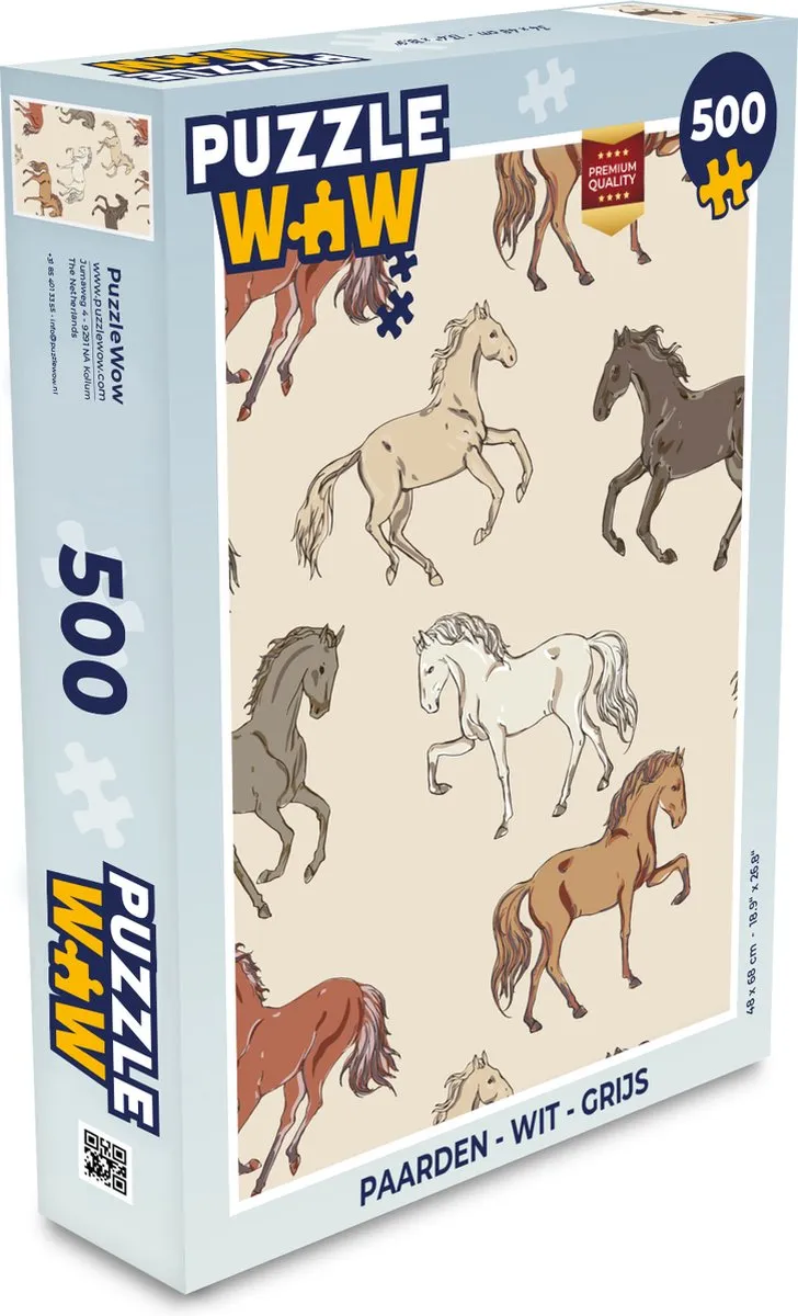 PuzzleWow Paarden Legpuzzel 500 Stuks