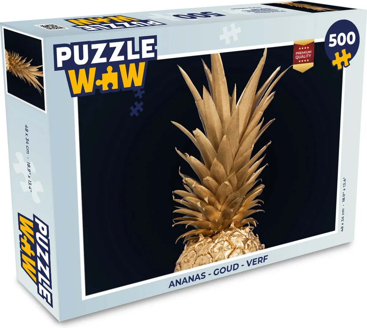 PuzzleWow Ananas Legpuzzel 500 Stuks - Multicolor