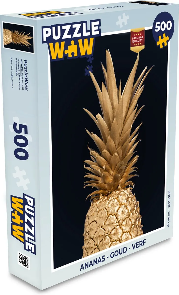 PuzzleWow Ananas Legpuzzel 500 Stuks - Multicolor