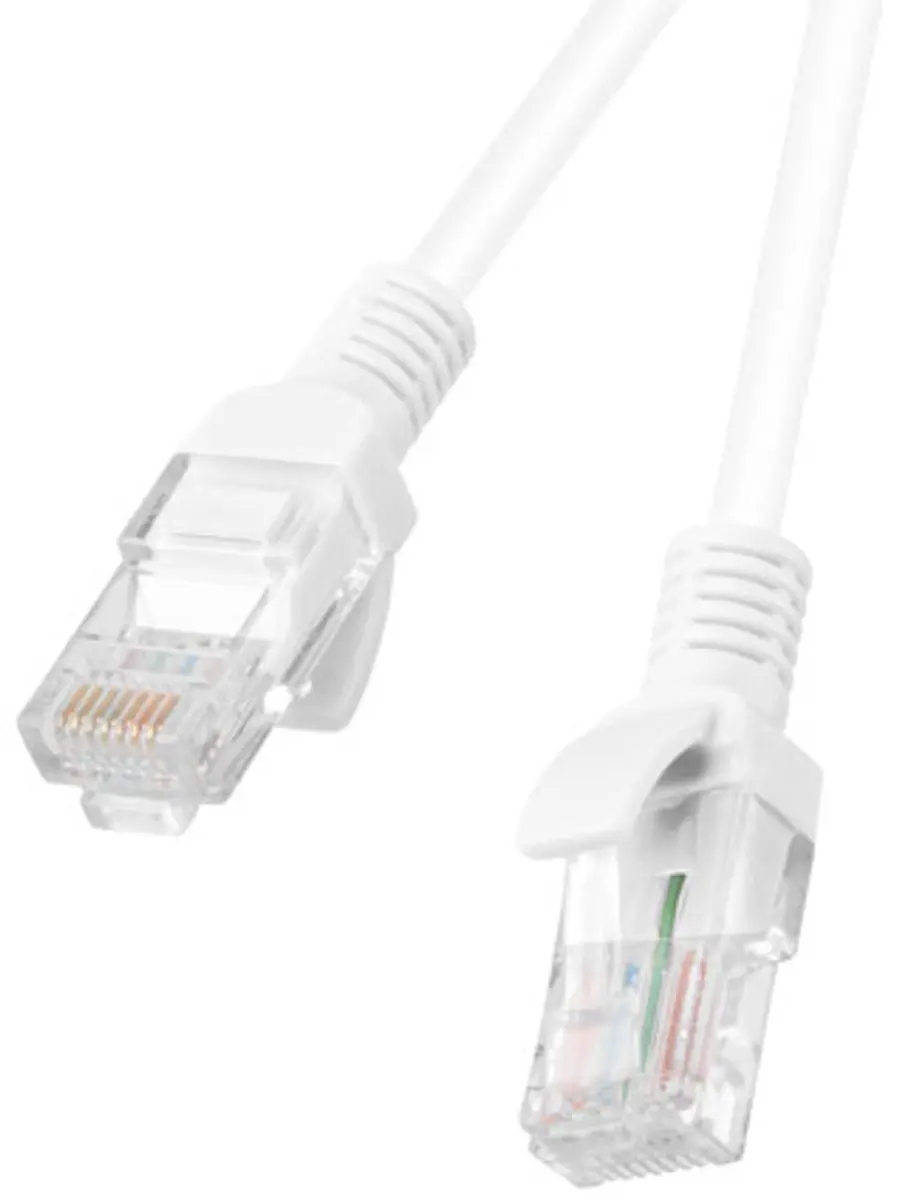 Lanberg Netwerk Patchcord Utp Cat 6 Rj45 1M Wit Voor Internet Pc Laptop