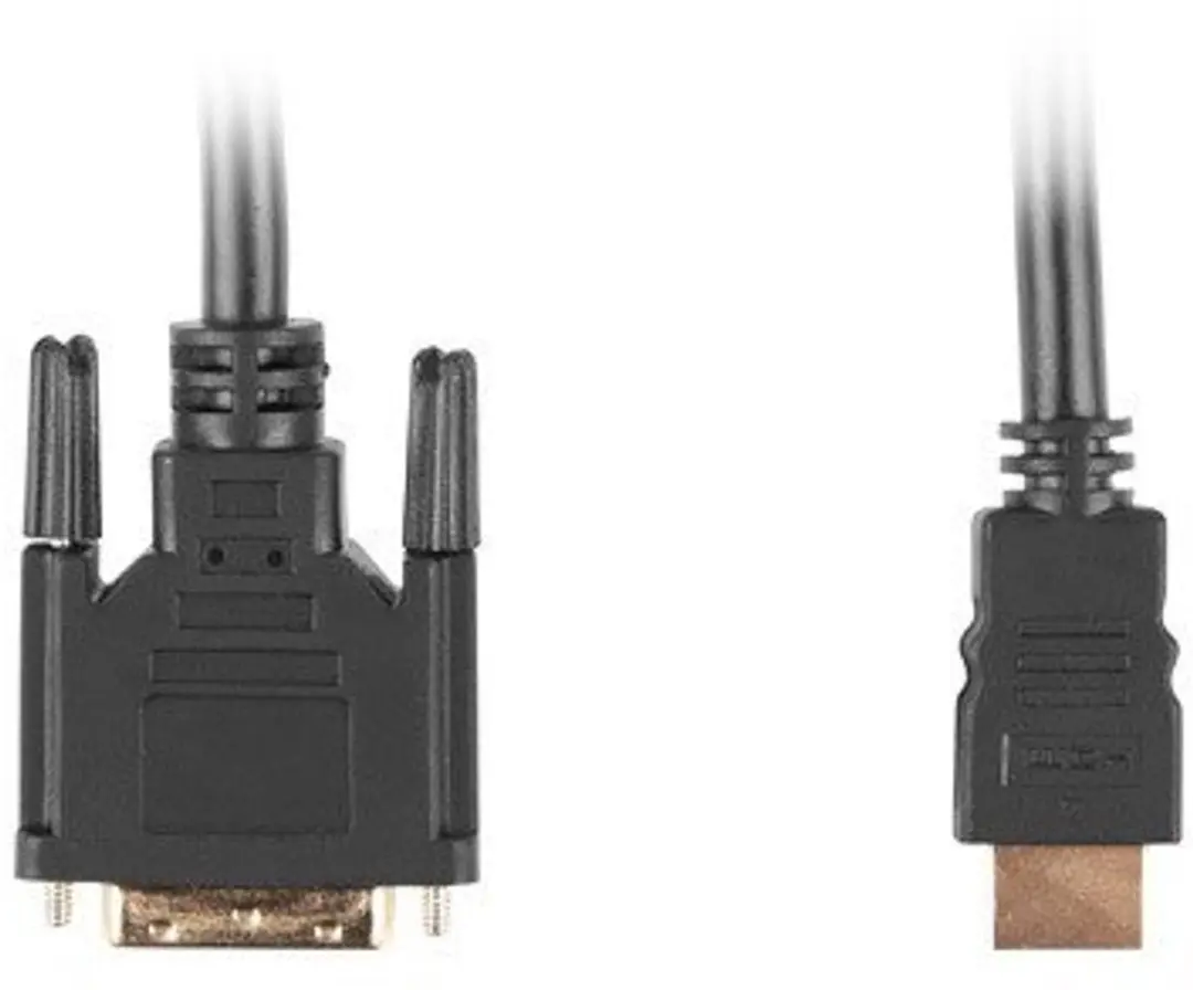 Lanberg HDMI-DVI Adapterkabel 1,8M - Vergulde contacten - Zwart - afbeelding 3 van 3