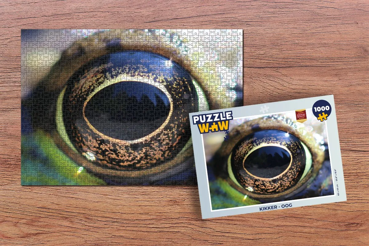 PuzzleWow Kikker - Oog Legpuzzel 1000 Stuks - Multicolor