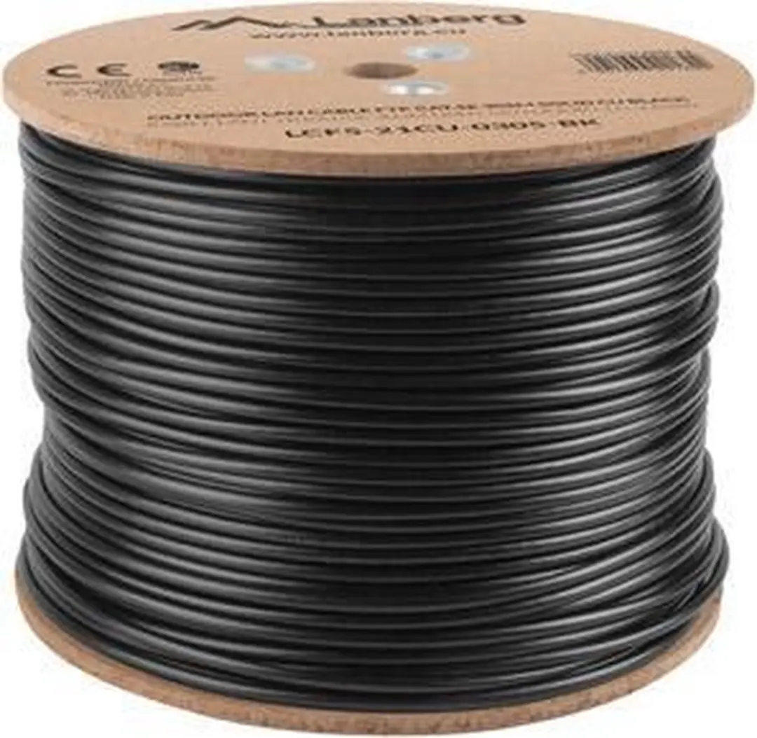 Lanberg 5e Serie FTP Kabel 305m - Outdoor Zwart - afbeelding 3 van 5