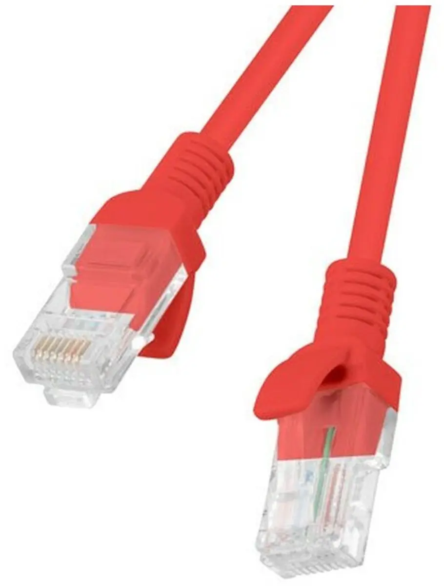 Stevige UTP-netwerkkabel categorie 5e Lanberg PCU5-20CC-0050-R Rood 50 cm