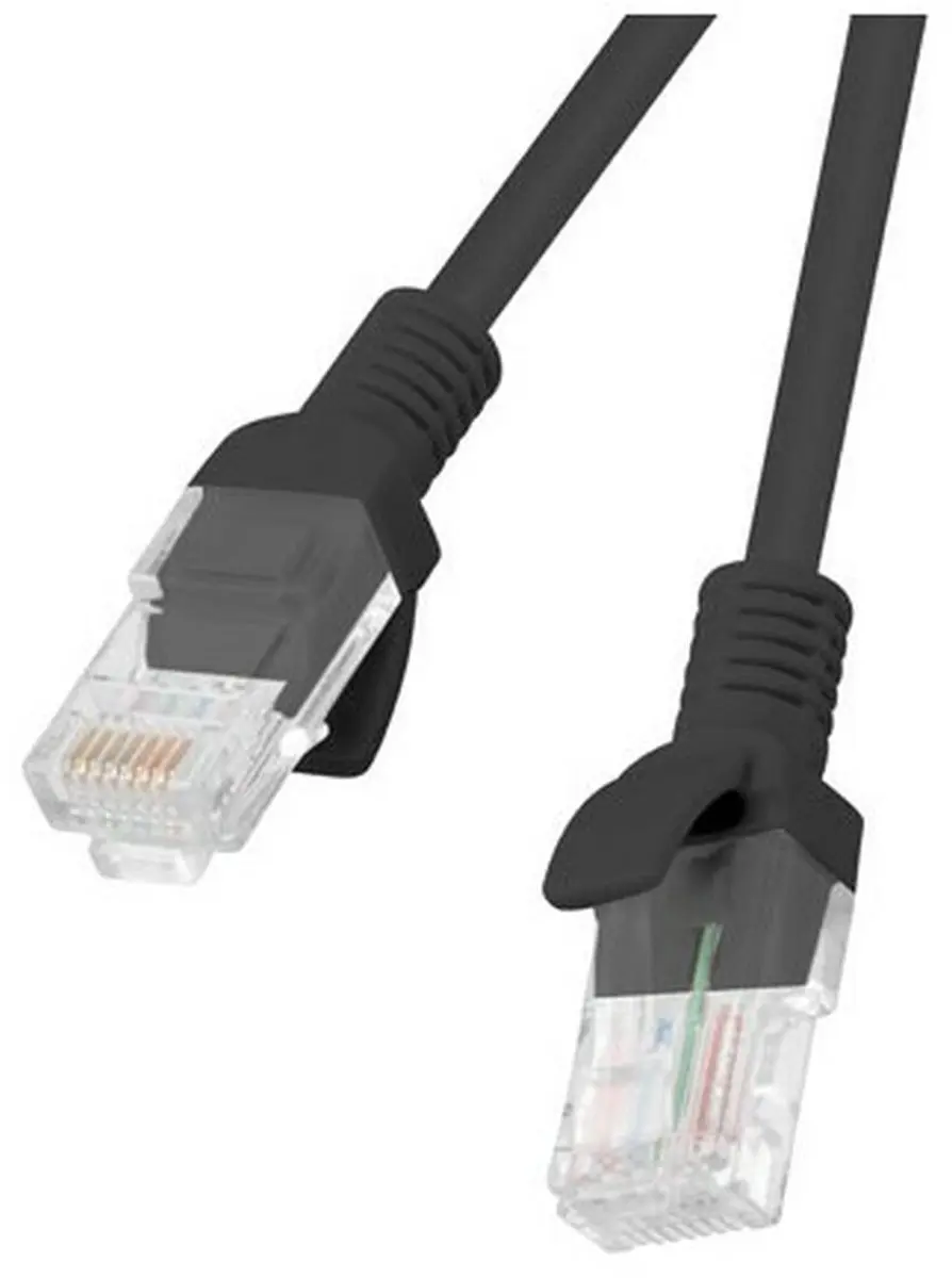Lanberg Patchcord Rj45 Utp-Kabel Voor Computer, Router, Switch 2M Cat 5E Zwart