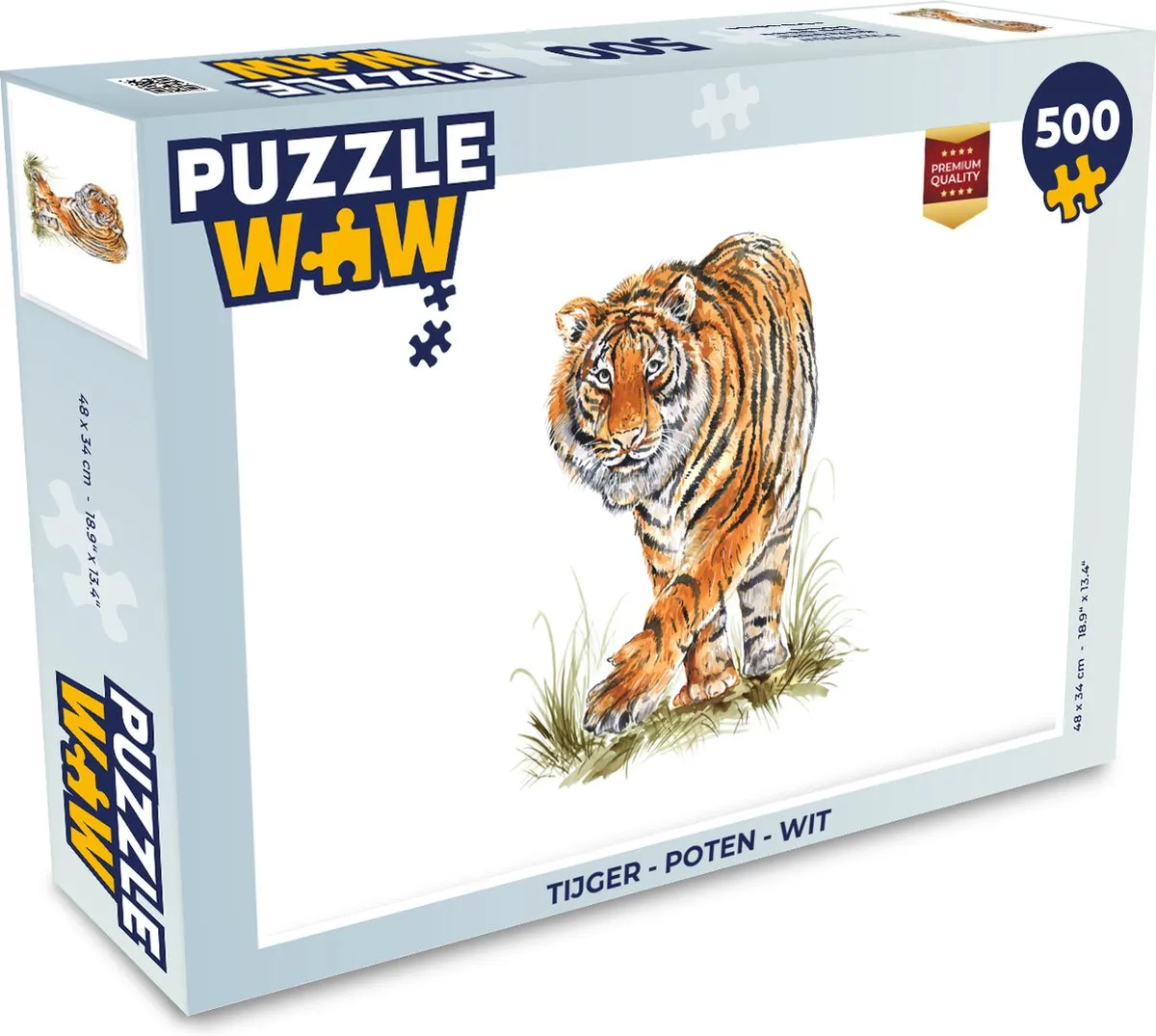 PuzzleWow Tijger Poten Legpuzzel 500 Stuks