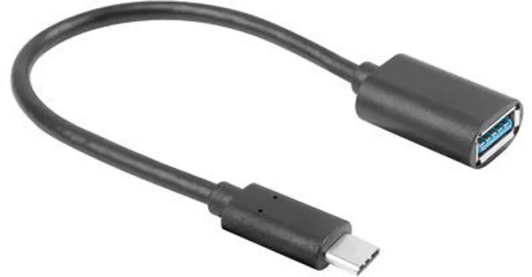 Lanberg USB 3.1 Type-C naar USB-A Adapter 0,15m - Transparant - afbeelding 3 van 3