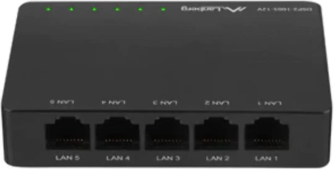 Lanberg DSP2-1005 Switch 5-Poorts 12V - Zwart - afbeelding 6 van 6