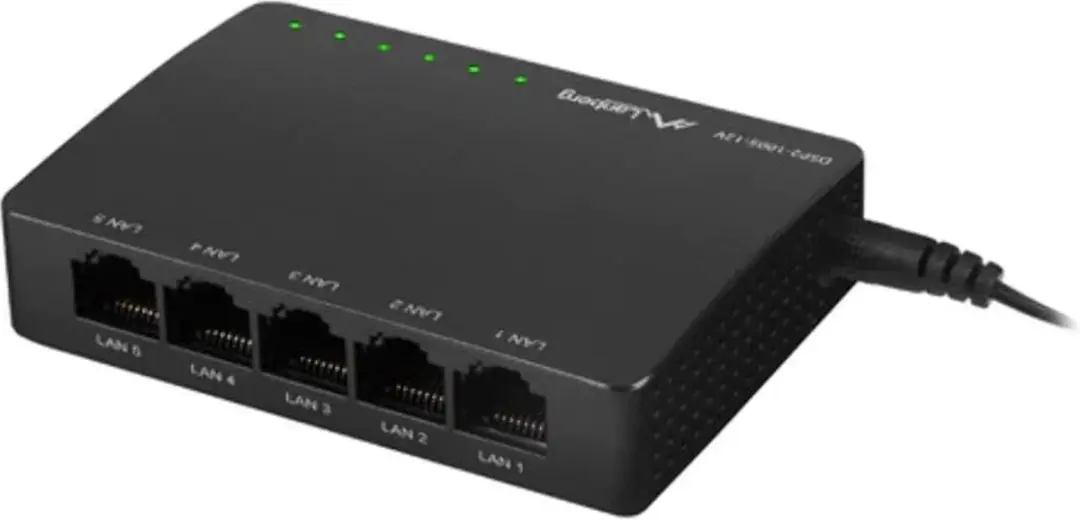 Lanberg DSP2-1005 Switch 5-Poorts 12V - Zwart - afbeelding 5 van 6