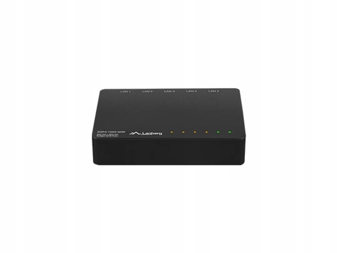Lanberg DSP2-1005 Switch 5-Poorts 12V - Zwart - afbeelding 2 van 6