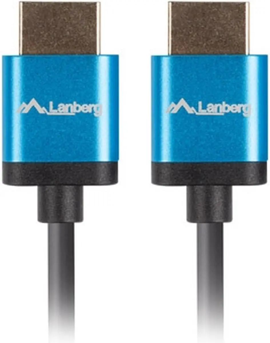 Lanberg HDMI-kabel M/M 0,5m 4K V2.0 - Zwart-blauw - afbeelding 4 van 6