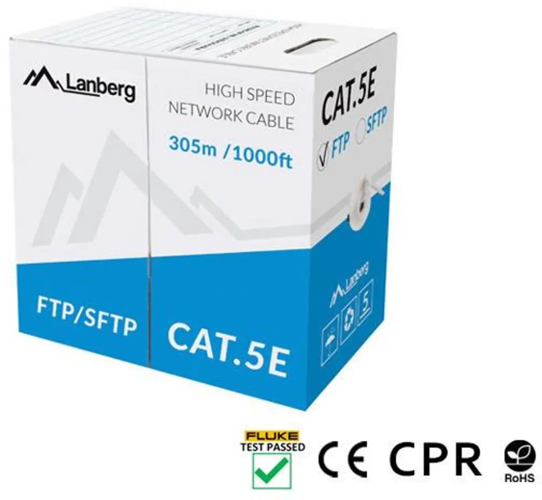 Lanberg LCS5-11CU-0305-S Netwerkkabel - S/FTP Cat5e 305m - afbeelding 3 van 3