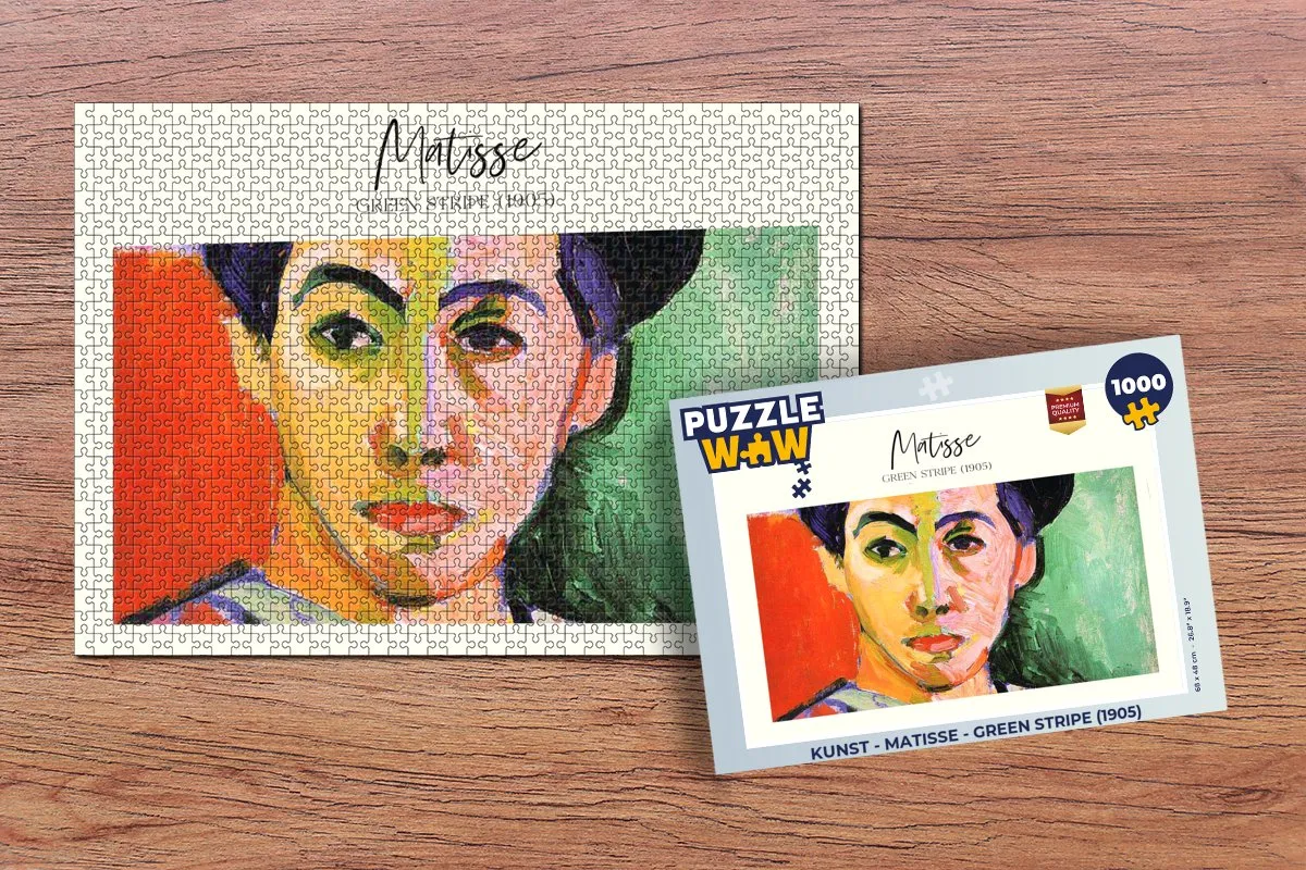 PuzzleWow Matisse Green Stripe Legpuzzel 1000 Stuks