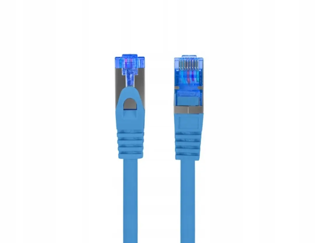 Lanberg Patchcord S/FTP Cat.6A 0.5m Blauw - Fluke-gekeurd - afbeelding 3 van 6