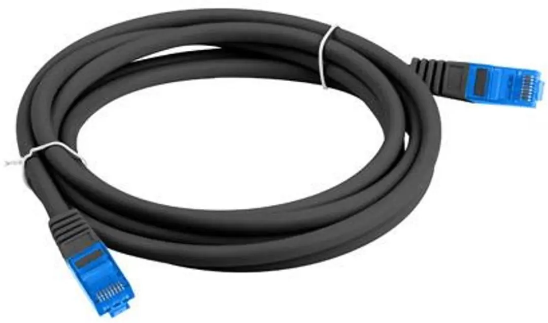 Lanberg Patchkabel S/FTP CAT 6a 0,5m - Zwart - afbeelding 5 van 6