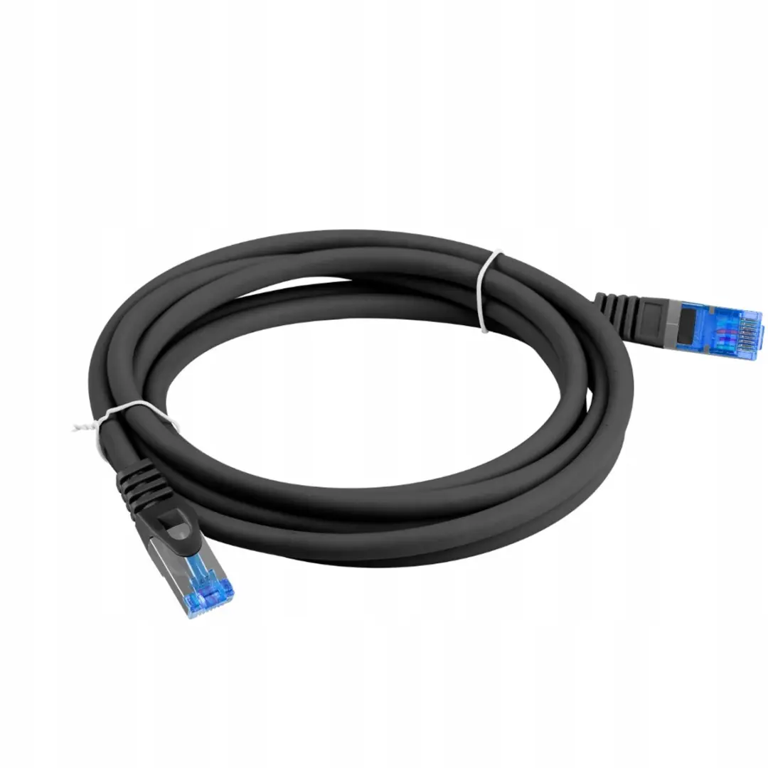 Lanberg Patchkabel S/FTP CAT 6a 0,5m - Zwart - afbeelding 3 van 6