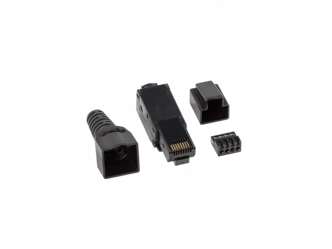 Lanberg PLU-6000TL RJ-45 Netwerkstekker - Kat. 6 - Zwart - afbeelding 3 van 4