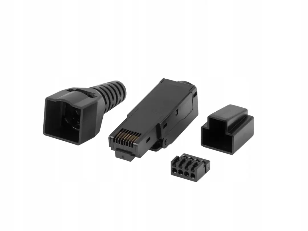 Lanberg PLU-6000TL RJ-45 Netwerkstekker - Kat. 6 - Zwart - afbeelding 2 van 4