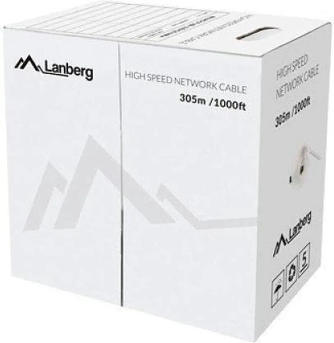 Lanberg UT5 Cat5E Netwerkkabel 305m - Grijs - afbeelding 4 van 4