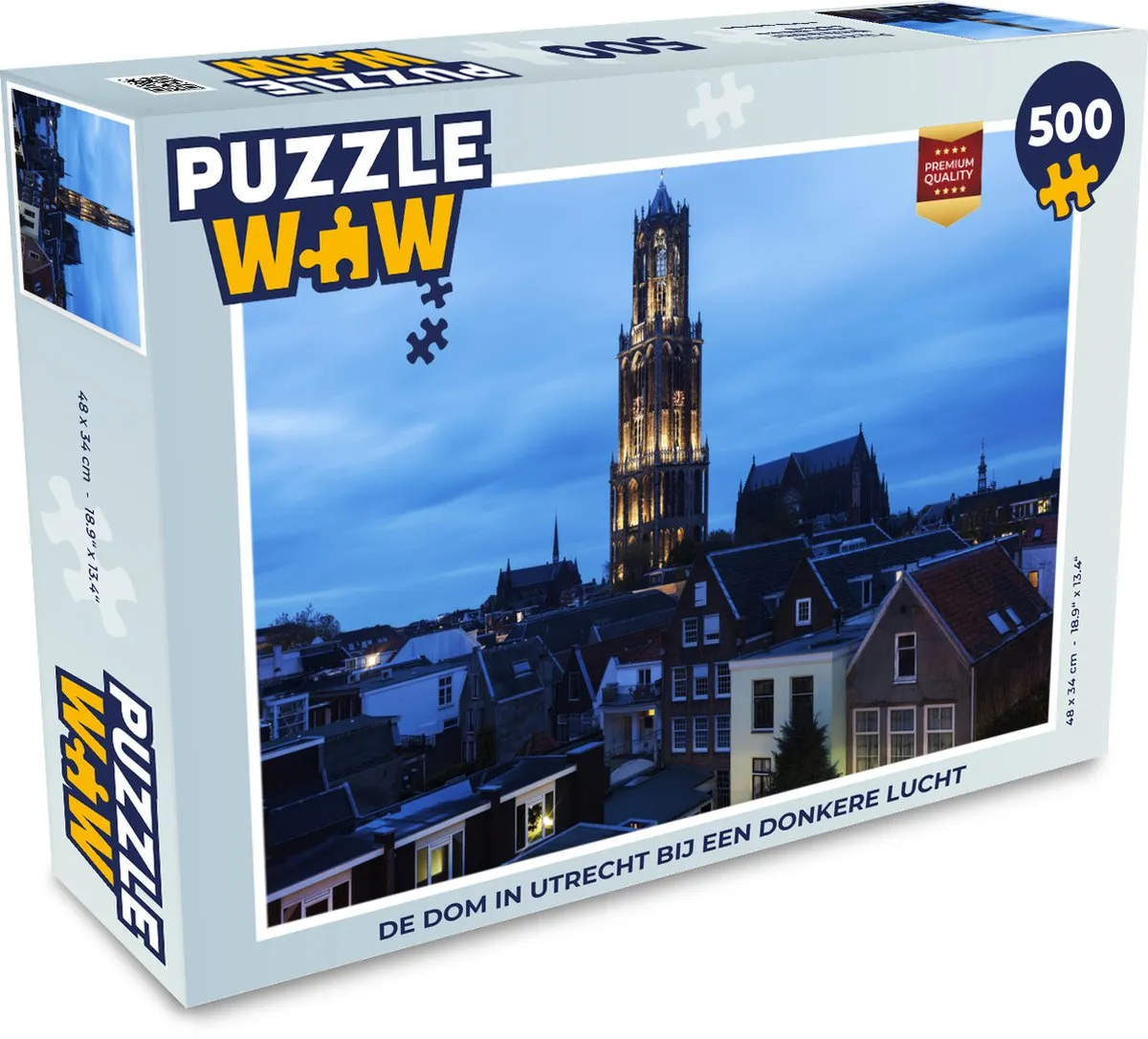 PuzzleWow Utrecht Domtoren Legpuzzel 500 Stuks - Multicolor