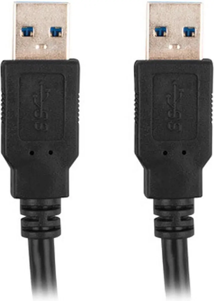 Lanberg USB 3.0 Kabel AM-AM 1m - Zwart - afbeelding 3 van 3