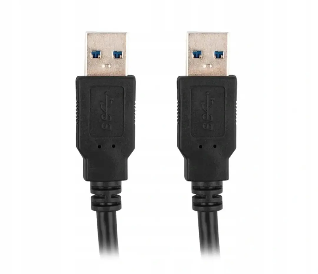 Lanberg USB 3.0 A-A Kabel 1,8m - Zwart - afbeelding 2 van 3
