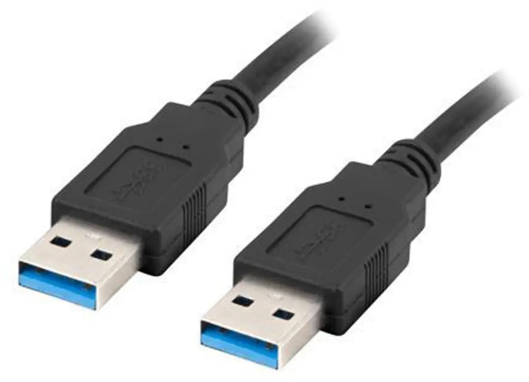 Lanberg Usb 3.0 Am-Am-Kabel 1,8 M Voor Computer Am-Am-Connector 1,8 M Zwart