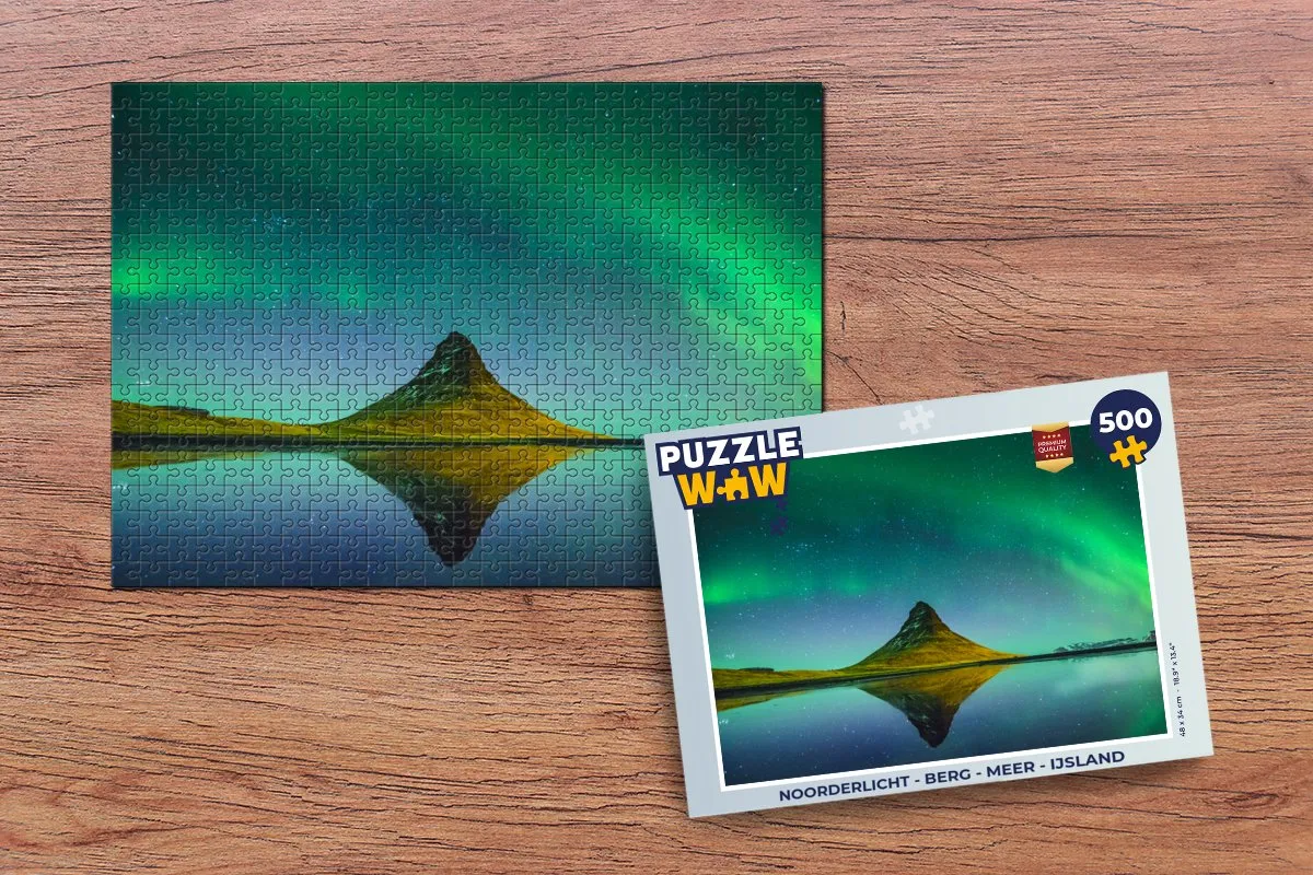 PuzzleWow Noorderlicht Legpuzzel 500 Stuks - Multicolor