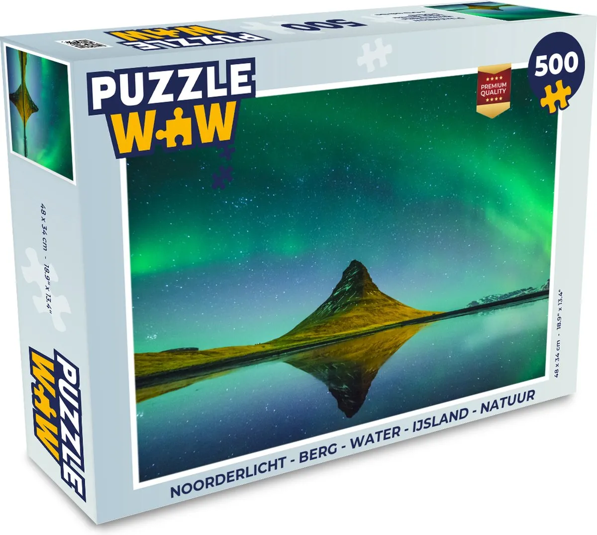 PuzzleWow Noorderlicht Legpuzzel 500 Stuks - Multicolor