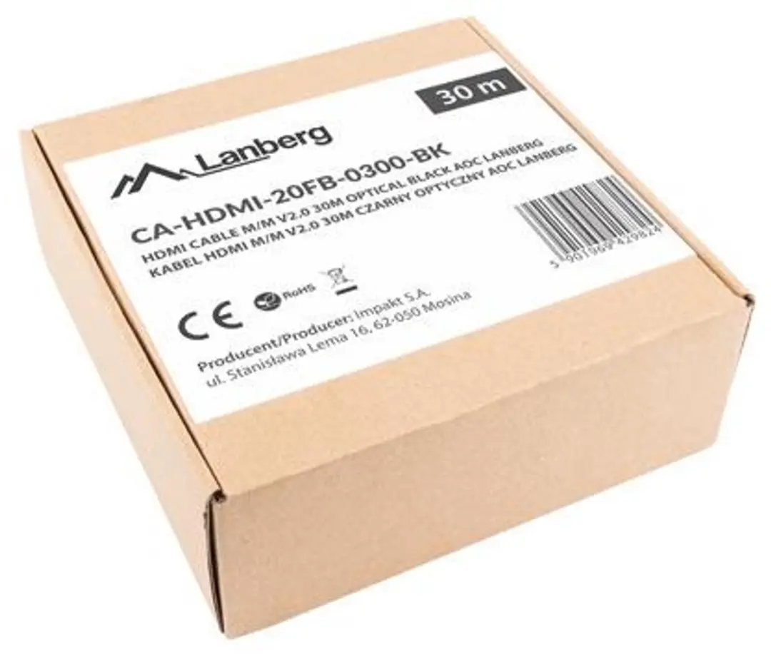Lanberg HDMI-Kabel M/M 2.0 30m - Zwart - afbeelding 4 van 6