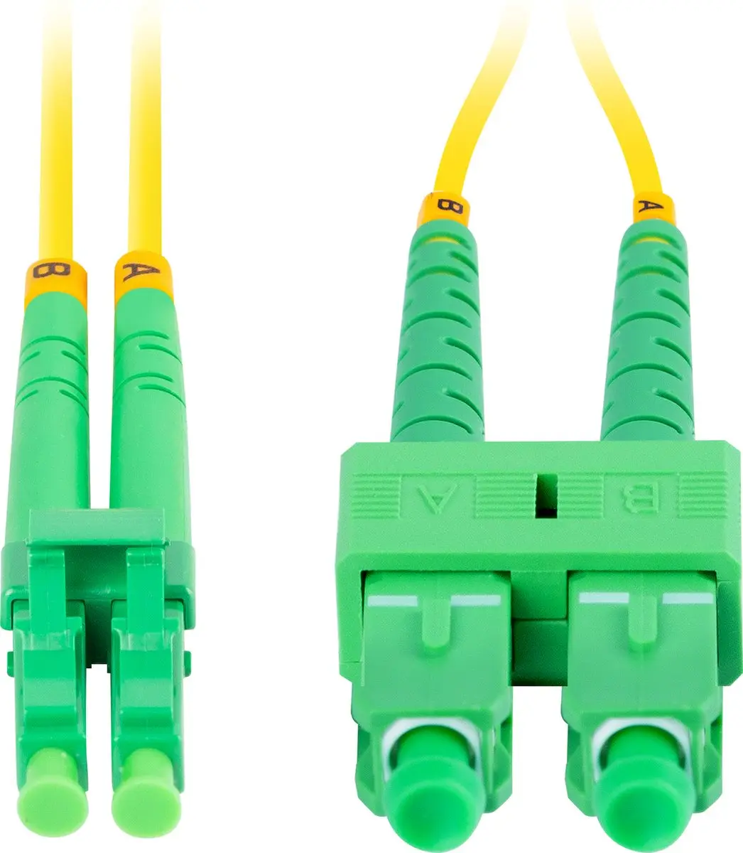 Lanberg Glasvezel Patchcord SC/APC-LC/APC Duplex 2m Geel