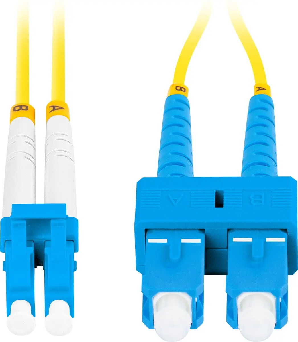 Lanberg Glasvezel Patchcord G657A1 1m - Duplex UPC/LC - Geel - afbeelding 2 van 4