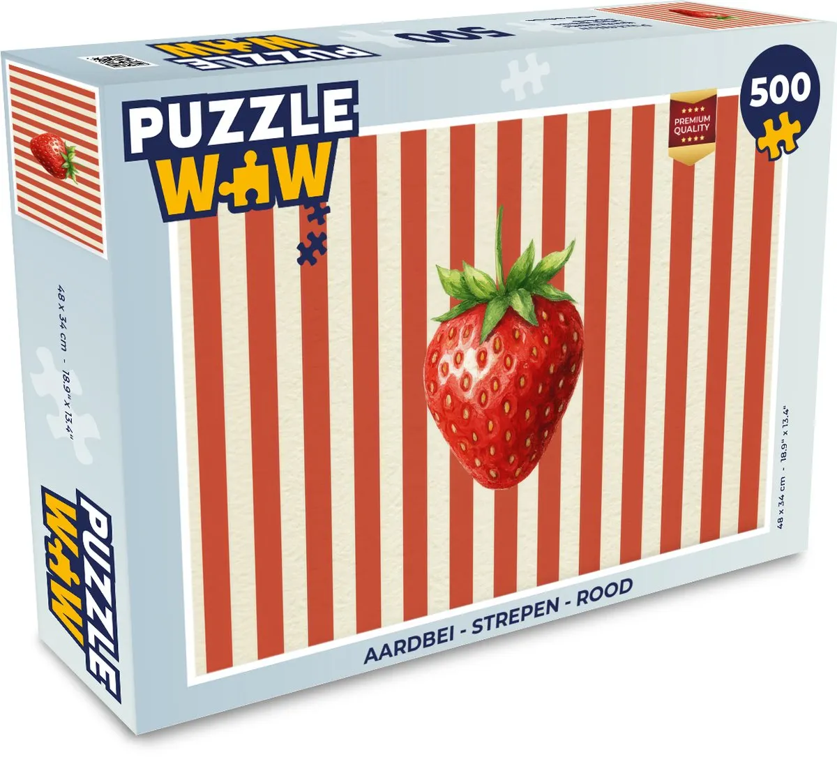 PuzzleWow Aardbei Strepen Legpuzzel 500 Stuks