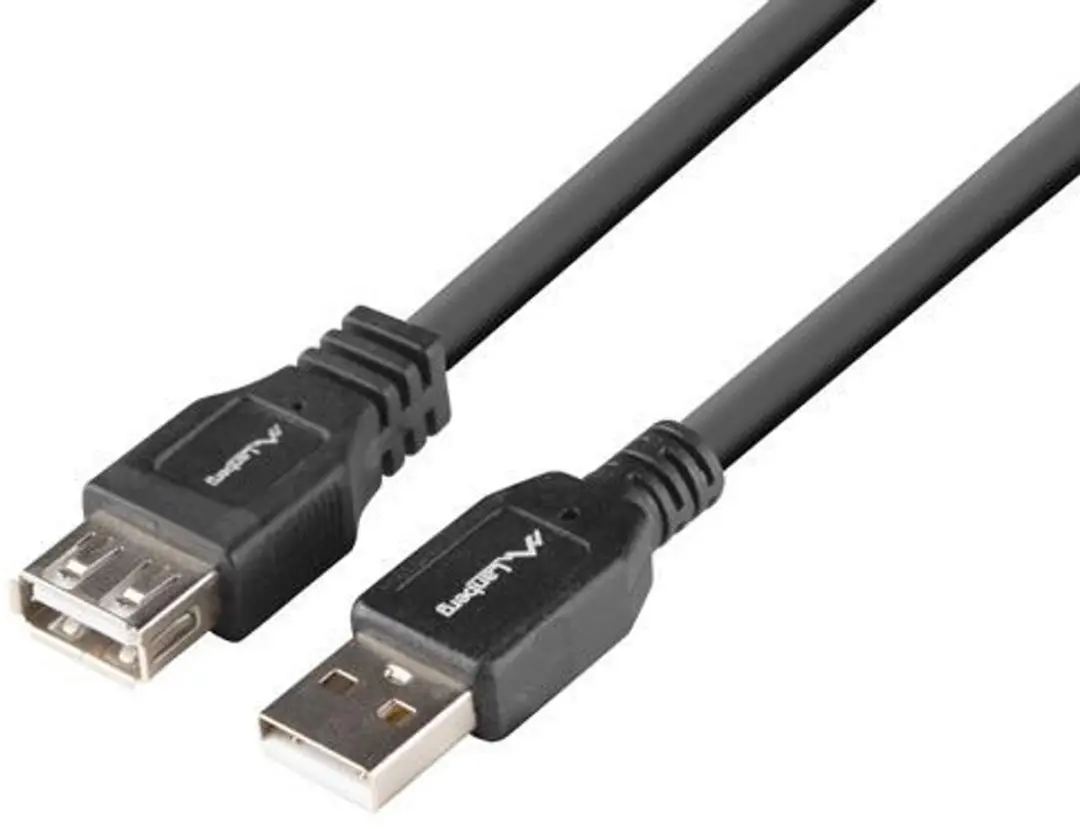 Lanberg USB-A Kabel 2.0 1m - Zwart - afbeelding 5 van 6