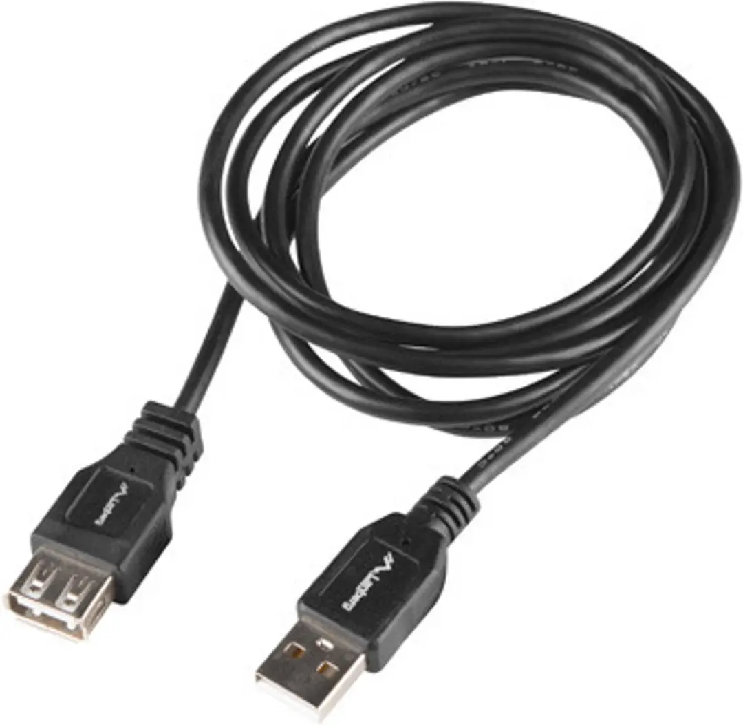 Lanberg USB-A Kabel 2.0 1m - Zwart - afbeelding 3 van 6