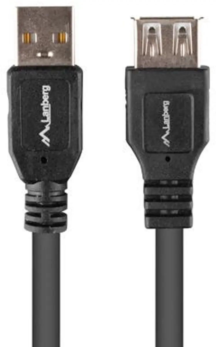 Lanberg USB-A Kabel 2.0 1m - Zwart - afbeelding 6 van 6