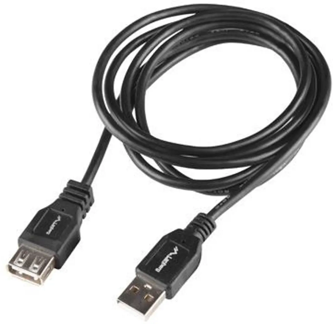 Lanberg USB A Male naar USB A Female 2.0 Kabel 1.8m - Zwart - afbeelding 4 van 6