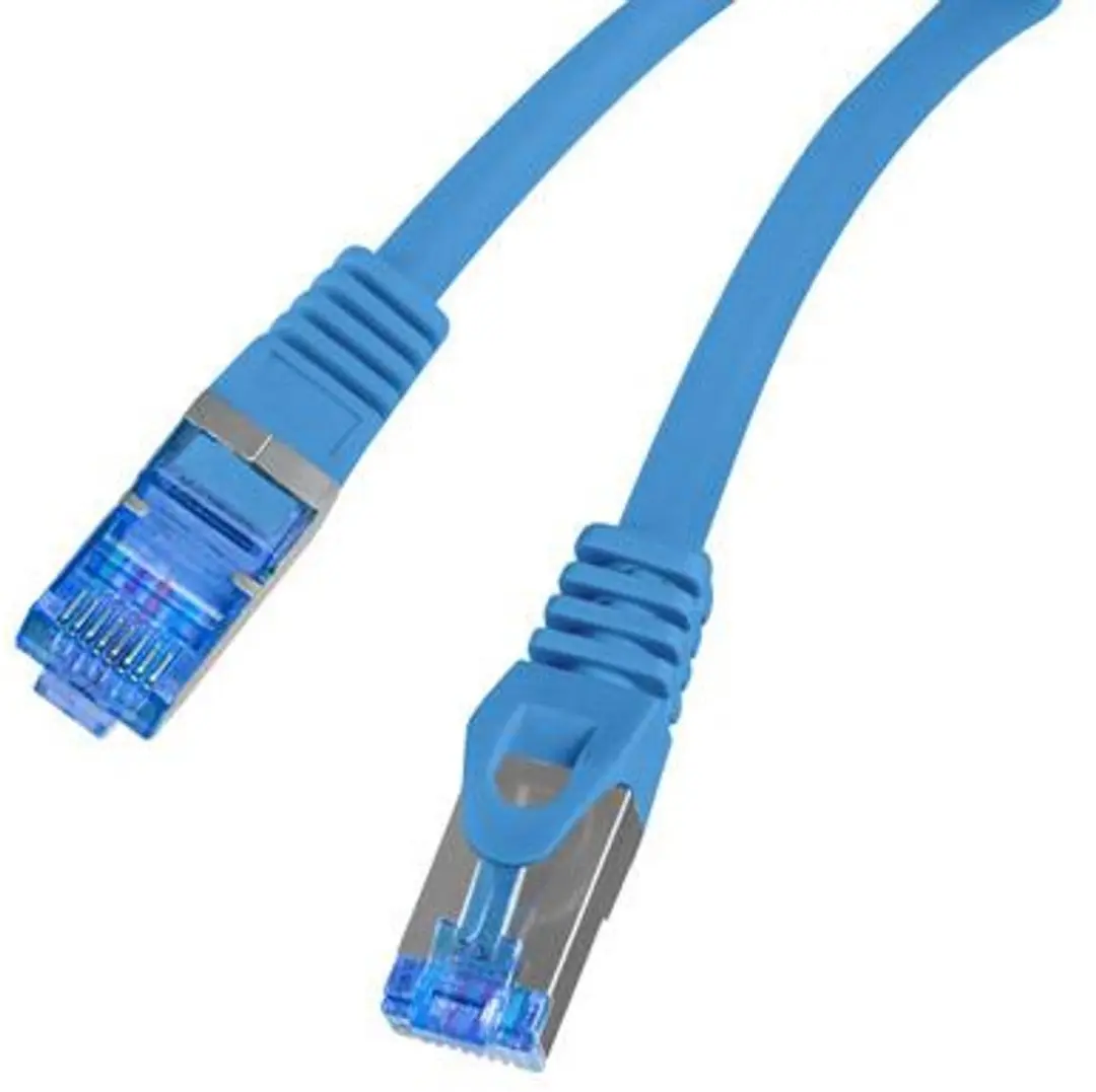 Lanberg S/FTP Netwerkkabel 0,25m Kat.6A Blauw - afbeelding 2 van 5