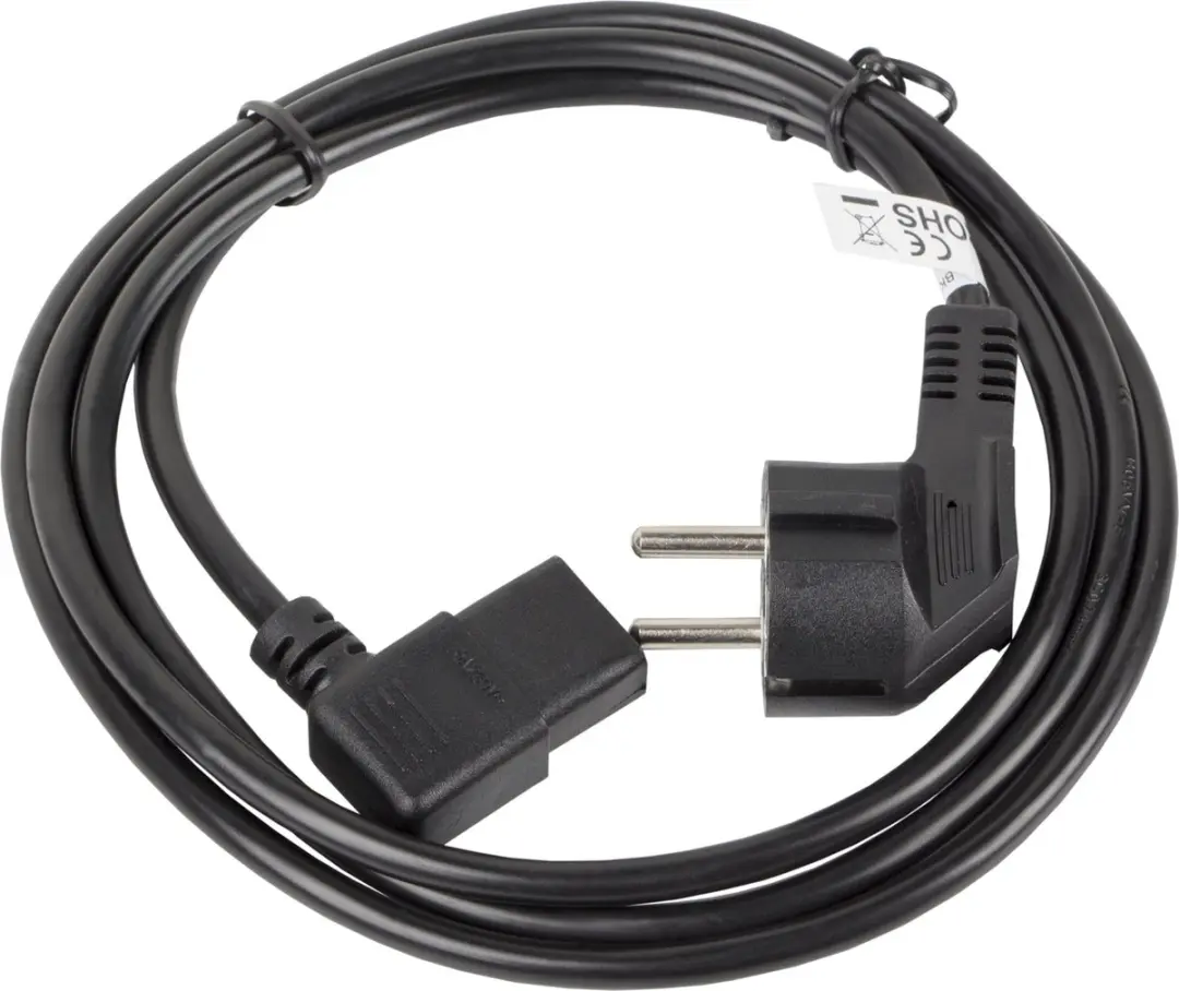 Lanberg CA-C13C-12CC-0030-BK electriciteitssnoer Zwart 3 m CEE7/7 IEC 320