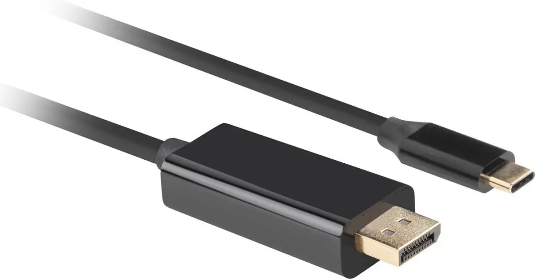 Lanberg USB-C naar DisplayPort-adapter 0,5m 4K 60Hz - Zwart