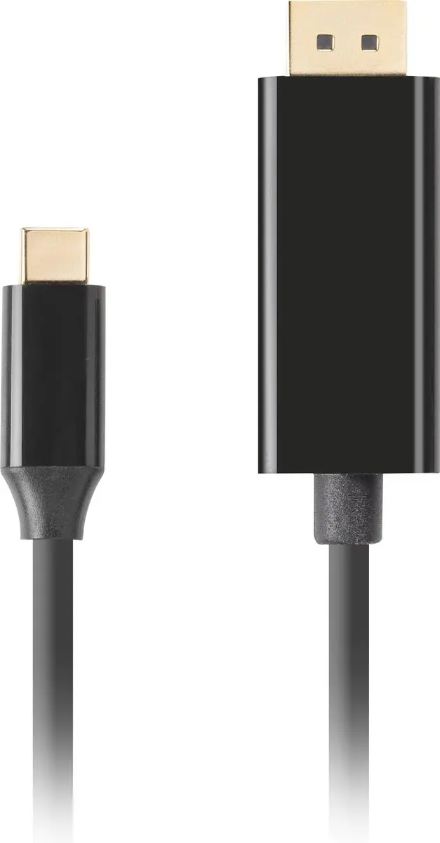 Lanberg USB-C naar DisplayPort-adapter 0,5m 4K 60Hz - Zwart